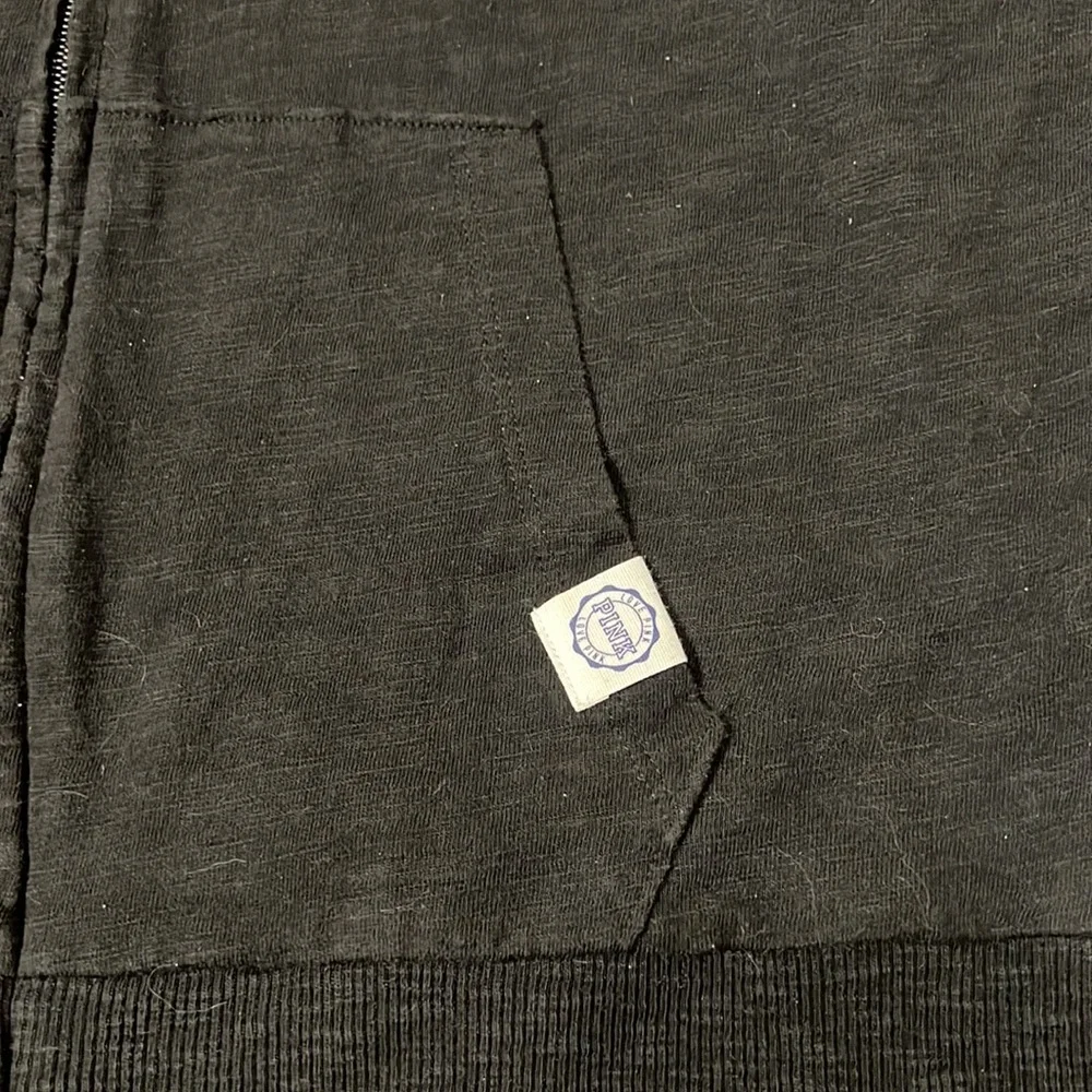 Victoria’s Secret PINK Black Full Zip Hoodie - Picture 3 of 12